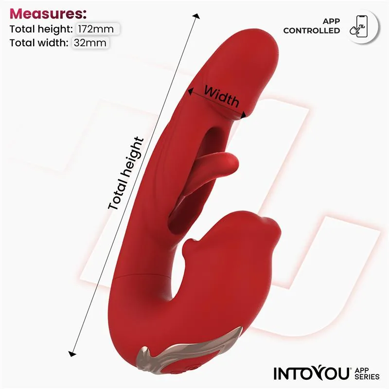 Vibrador Mouty com Função de Mordisco e Flipping com Aplicação Intoyou — vista 9 de 9