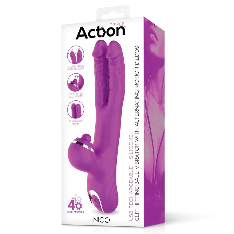 Vibrador Nico com Duplo Eixo Alternante e Bola Percutora Action — vista 9 de 9