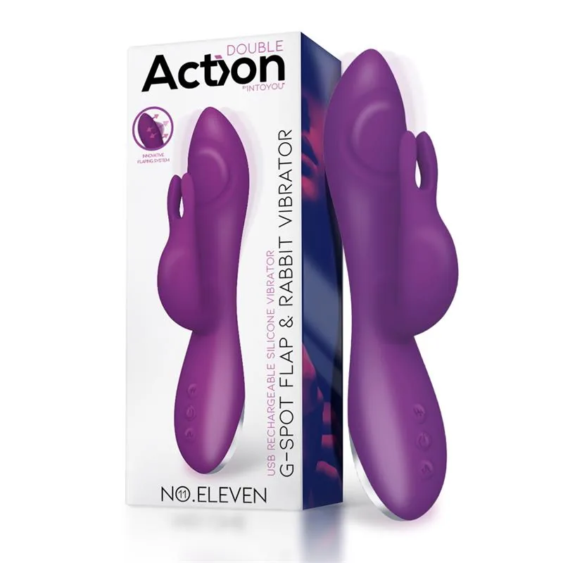 Vibrador No. Eleven Coelho para o Ponto G com Função de Pulsação em Silicone USB Action