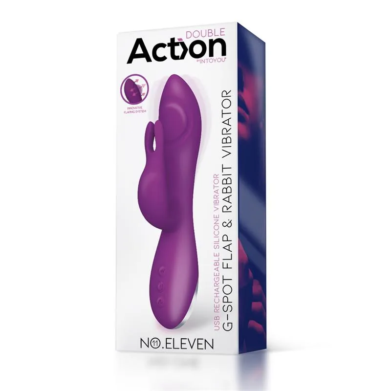 Vibrador No. Eleven Coelho para o Ponto G com Função de Pulsação em Silicone USB Action — vista 2 de 7