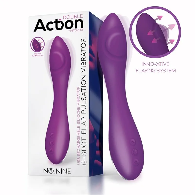 Vibrador No. Nine para o Ponto G com Função de Pulsação em Silicone USB Action