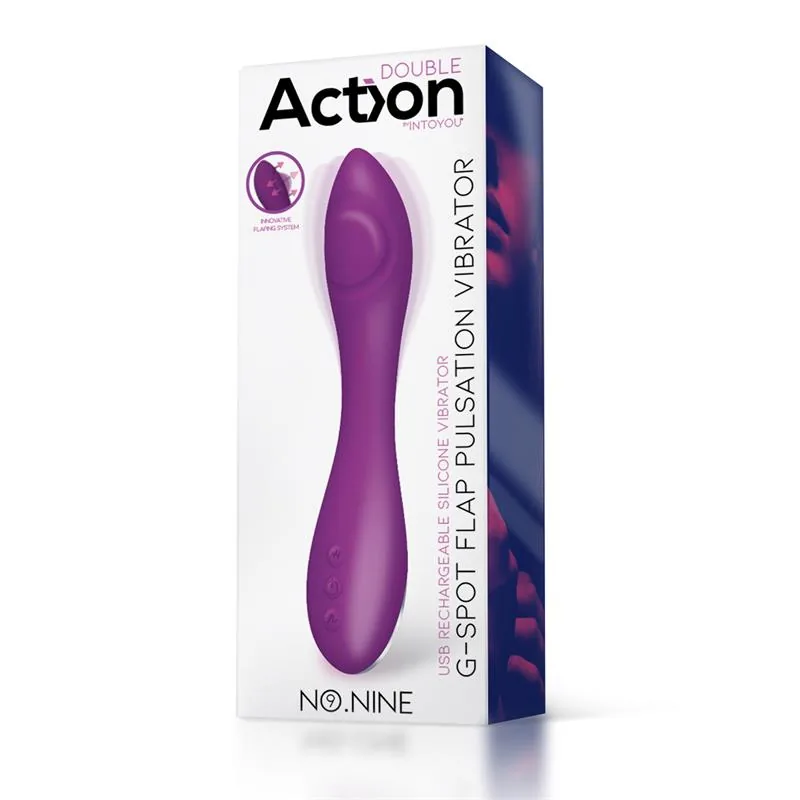 Vibrador No. Nine para o Ponto G com Função de Pulsação em Silicone USB Action — vista 2 de 7