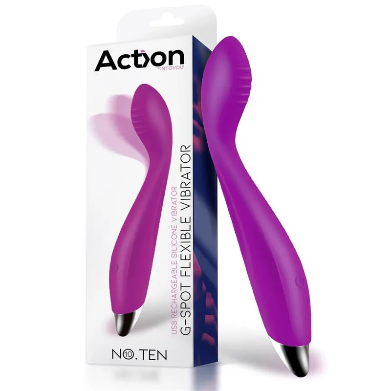 Vibrador No. Ten Ponto G Hiperflexível USB Magnético Action