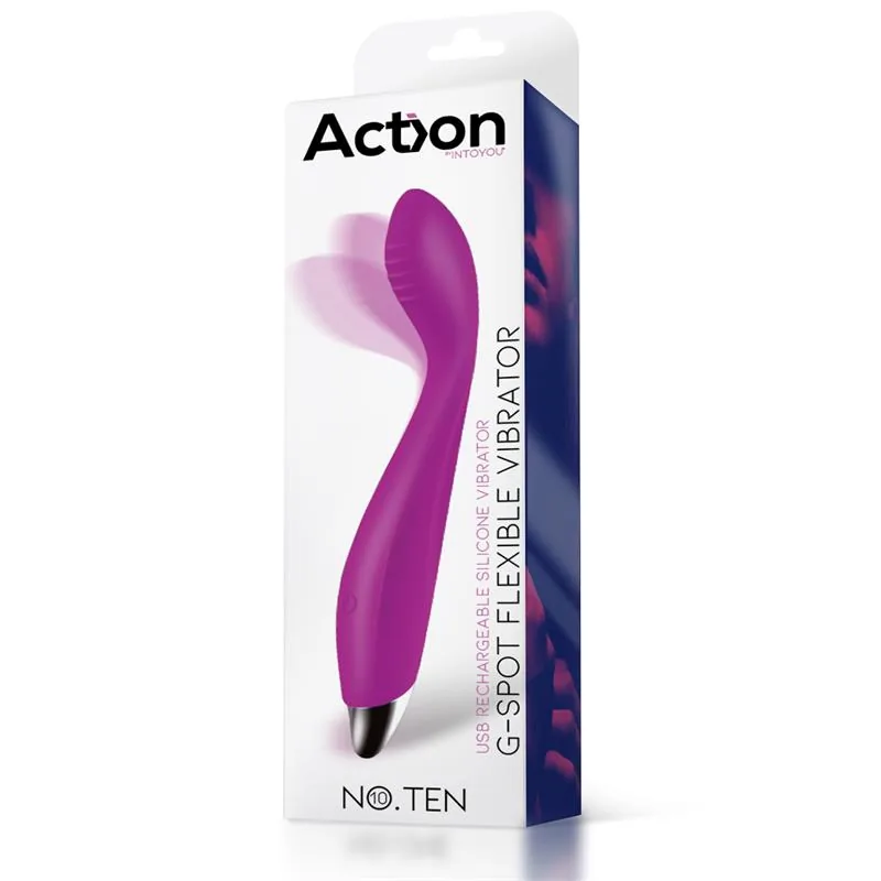 Vibrador No. Ten Ponto G Hiperflexível USB Magnético Action — vista 5 de 7