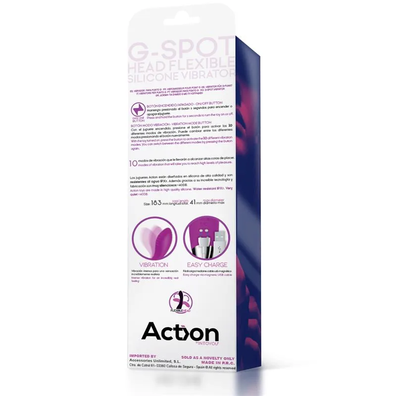 Vibrador No. Ten Ponto G Hiperflexível USB Magnético Action — vista 6 de 7