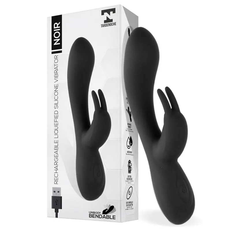 Vibrador Noir em Silicone Líquido Injetado com 2 Motores USB Tardenoche