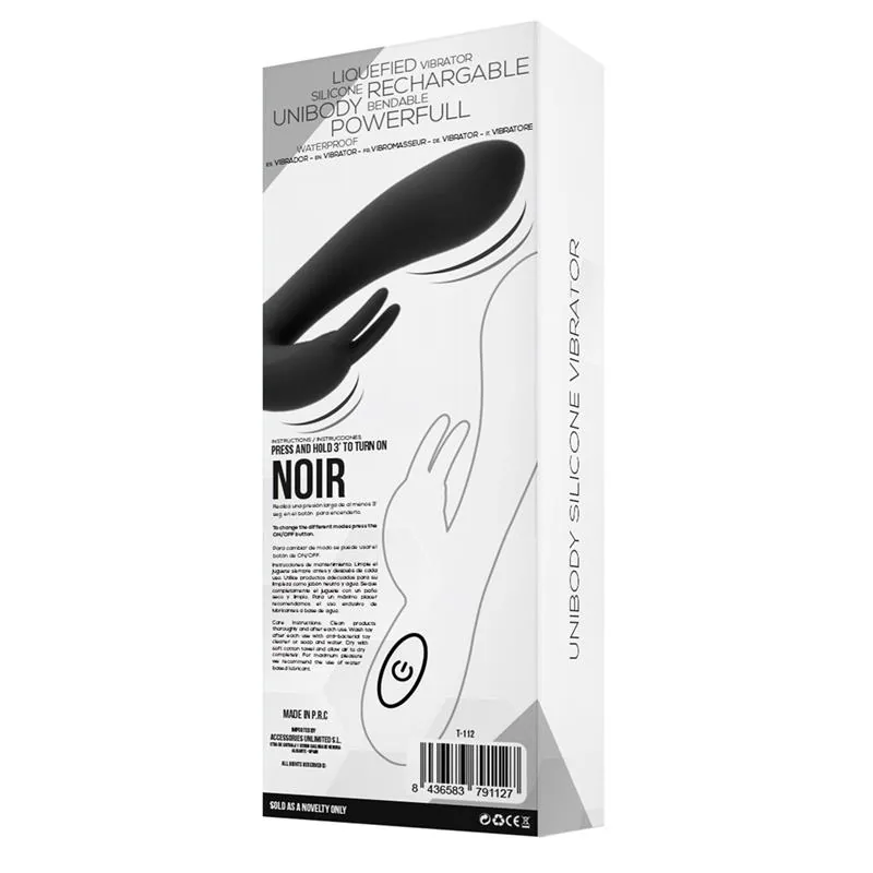 Vibrador Noir em Silicone Líquido Injetado com 2 Motores USB Tardenoche — vista 6 de 6