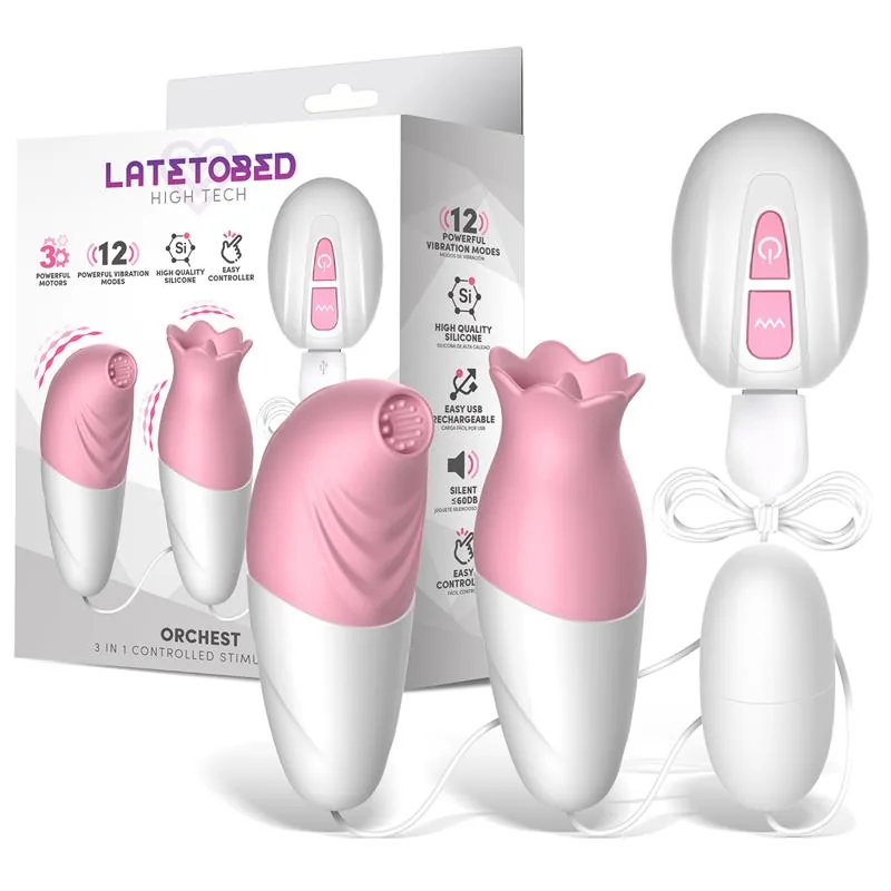 Vibrador Orchest 3 em 1 com Comando à Distância LateToBed