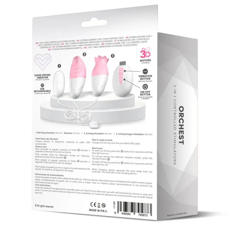 Vibrador Orchest 3 em 1 com Comando à Distância LateToBed — vista 9 de 9