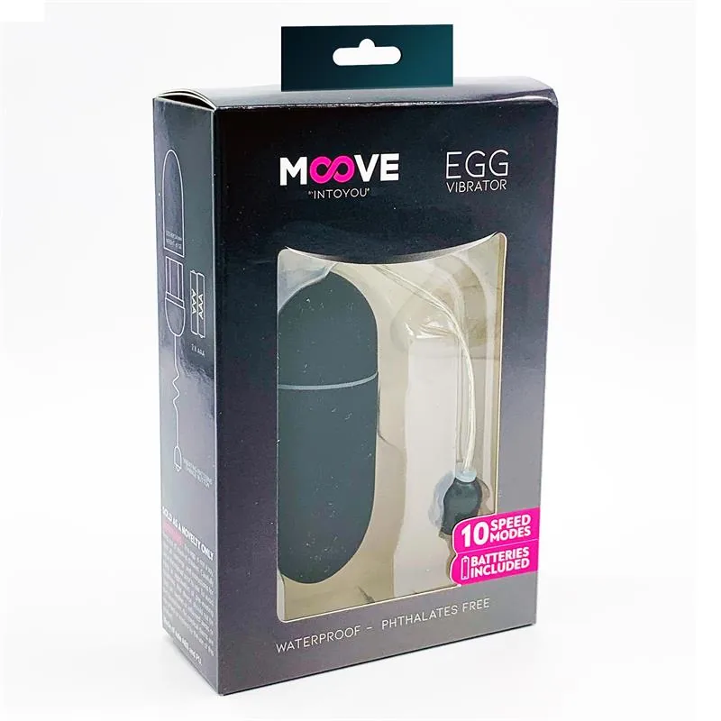 Vibrador Ovo 10 Funções Preto Moove — vista 2 de 4