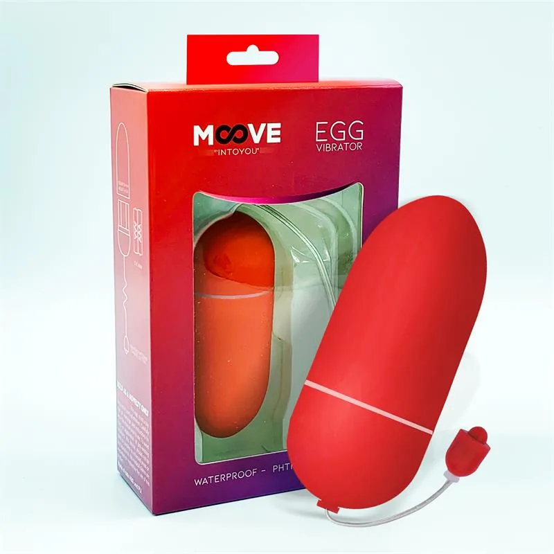 Vibrador Ovo 10 Funções Vermelho Moove