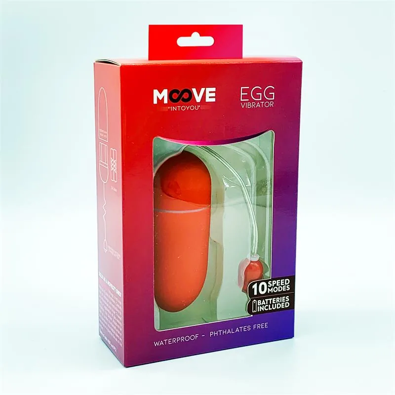 Vibrador Ovo 10 Funções Vermelho Moove — vista 2 de 4