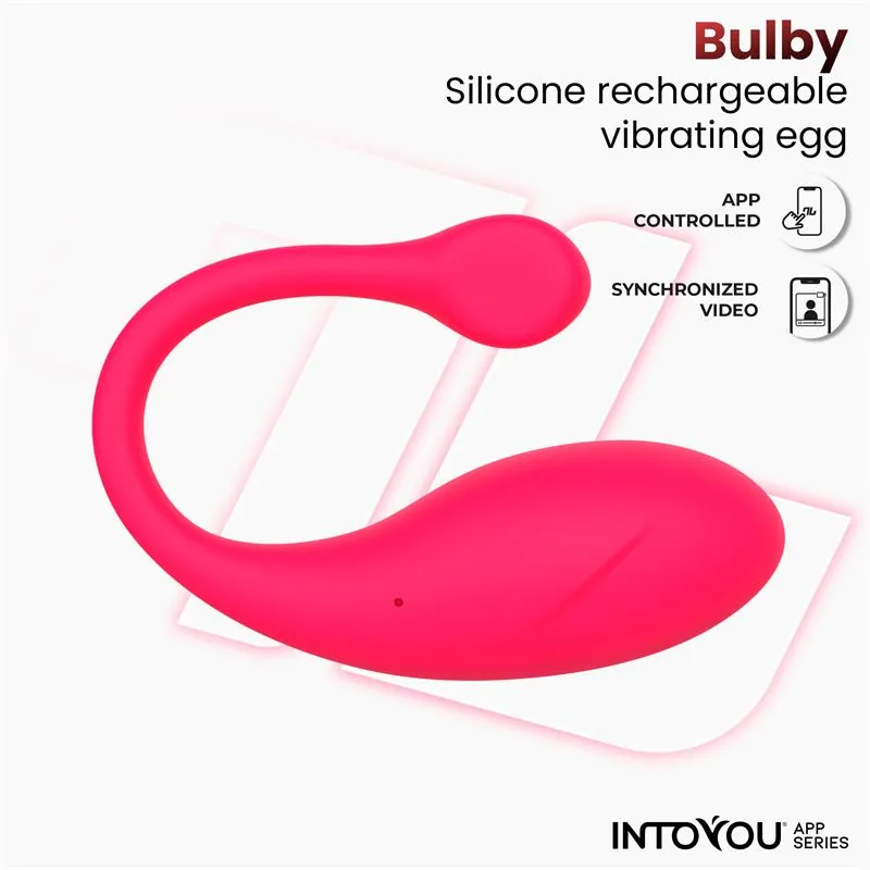 Vibrador Ovo Bulby com Aplicação Intoyou Rosa Intenso — vista 3 de 9