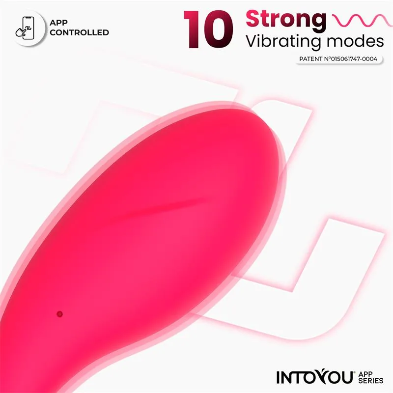 Vibrador Ovo Bulby com Aplicação Intoyou Rosa Intenso — vista 4 de 9