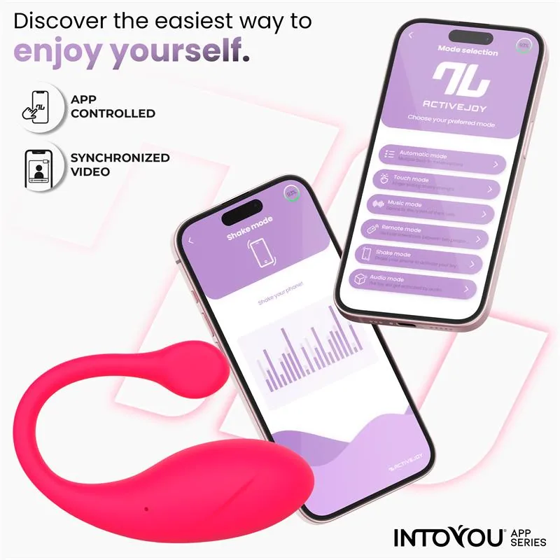 Vibrador Ovo Bulby com Aplicação Intoyou Rosa Intenso — vista 6 de 9