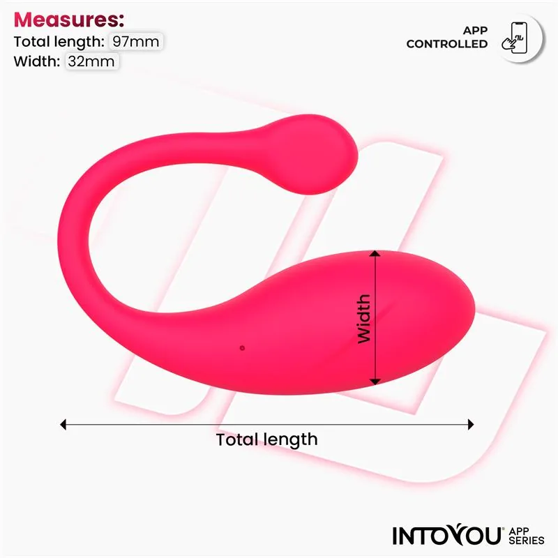 Vibrador Ovo Bulby com Aplicação Intoyou Rosa Intenso — vista 9 de 9