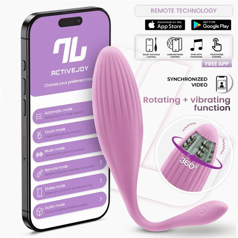 Vibrador Ovo com Bolas Internas, Rotação e Aplicação USB InToYou