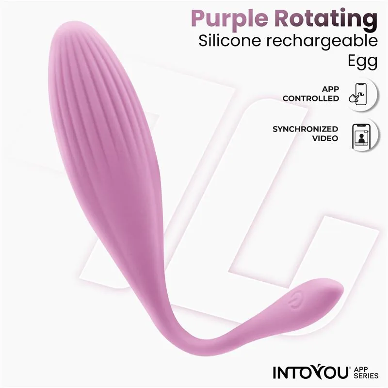 Vibrador Ovo com Bolas Internas, Rotação e Aplicação USB InToYou — vista 3 de 9