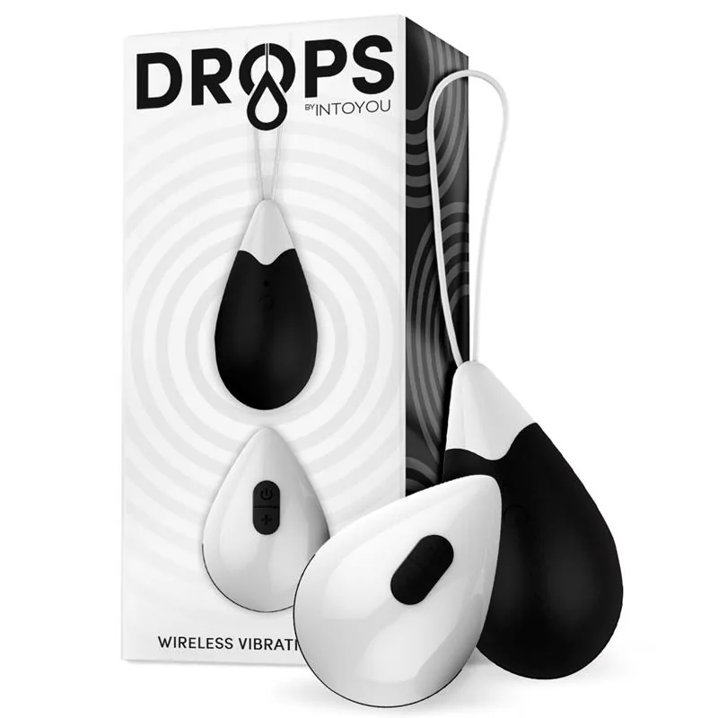 Vibrador Ovo com Comando à Distância em Silicone Preto USB Drops