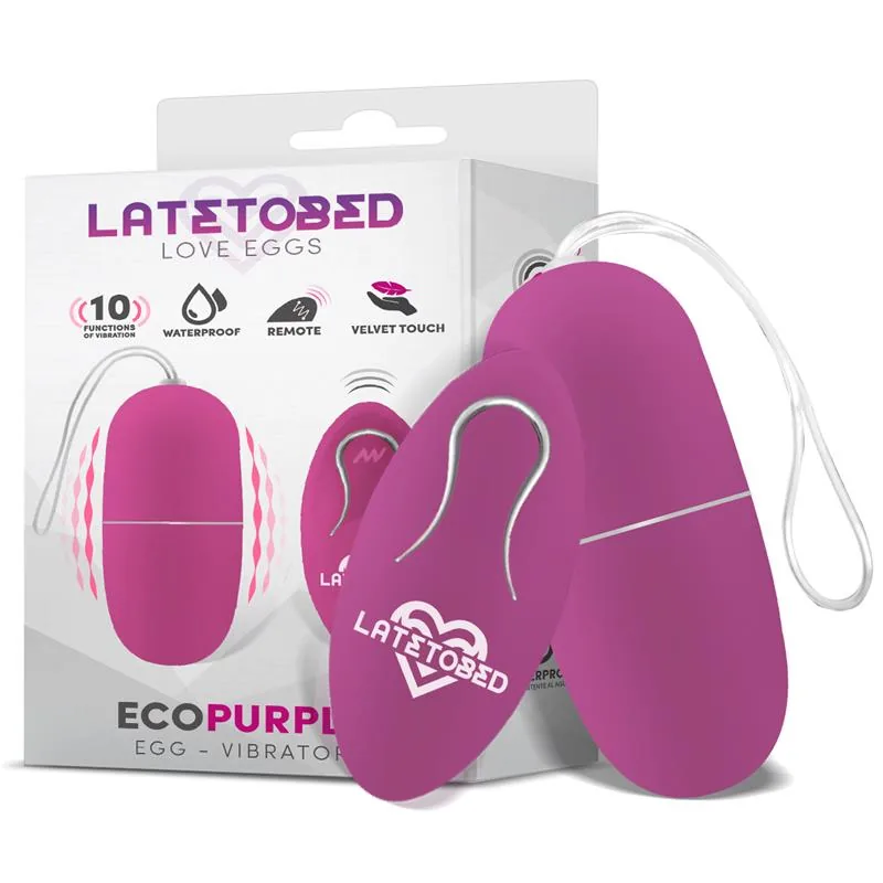 Vibrador Ovo Ecopurple com Comando à Distância Roxo LateToBed