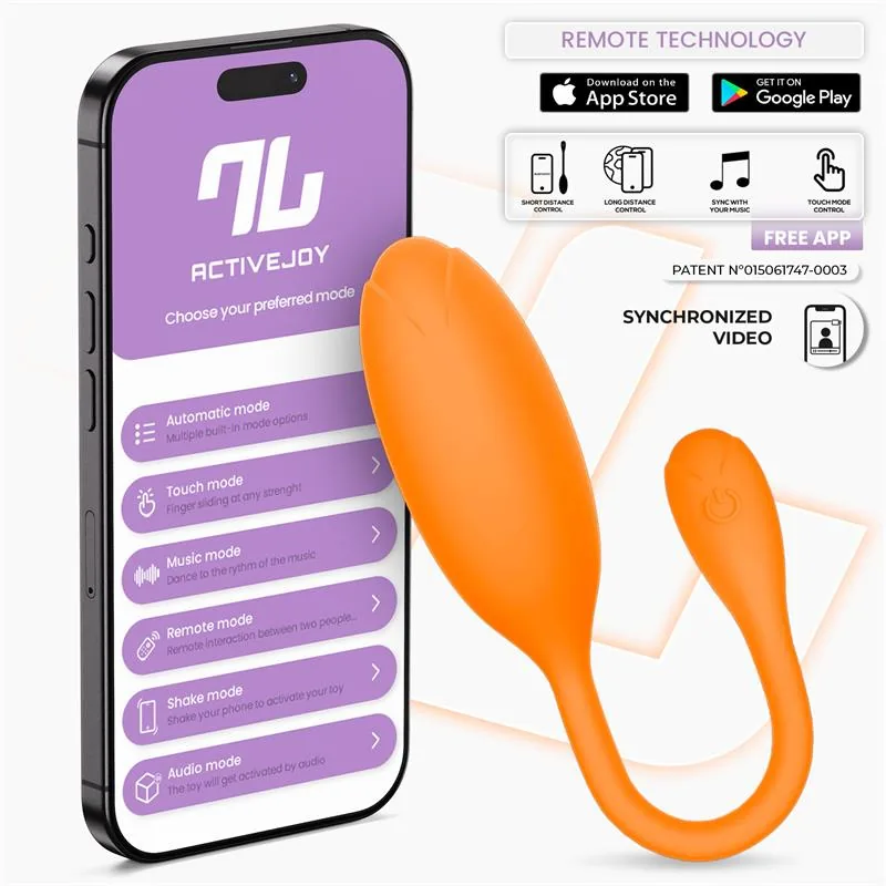 Vibrador Ovo Logan com Aplicação em Silicone de Peça Única Laranja InToYou