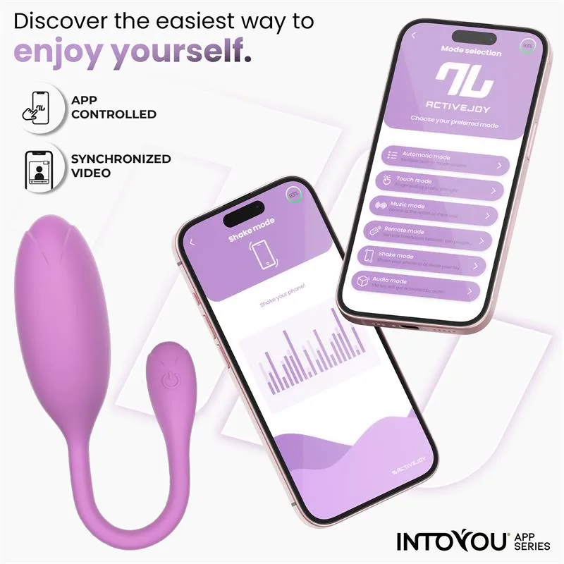 Vibrador Ovo Logan com Aplicação em Silicone de Peça Única Roxo InToYou — vista 6 de 9