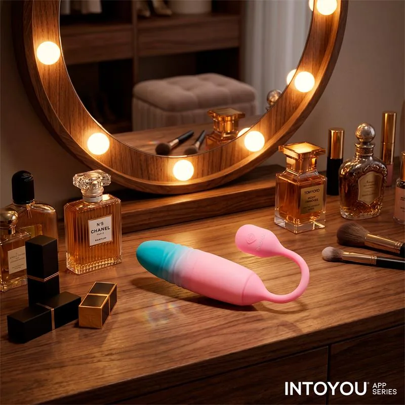 Vibrador Ovo NexEgg Motion com Vaivém e Aplicação Rosa/Turquesa IntoYou — vista 10 de 11