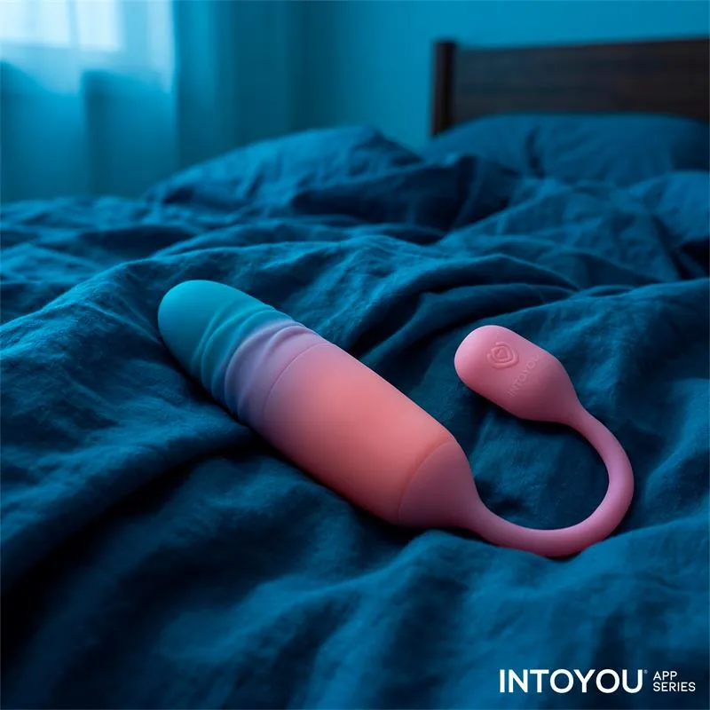 Vibrador Ovo NexEgg Motion com Vaivém e Aplicação Rosa/Turquesa IntoYou — vista 11 de 11