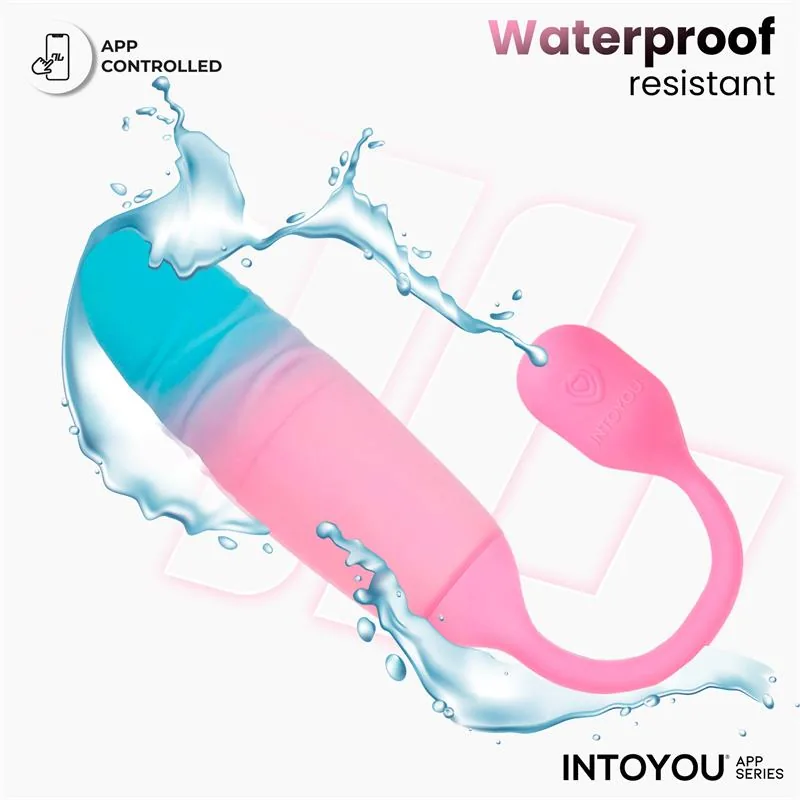 Vibrador Ovo NexEgg Motion com Vaivém e Aplicação Rosa/Turquesa IntoYou — vista 7 de 11