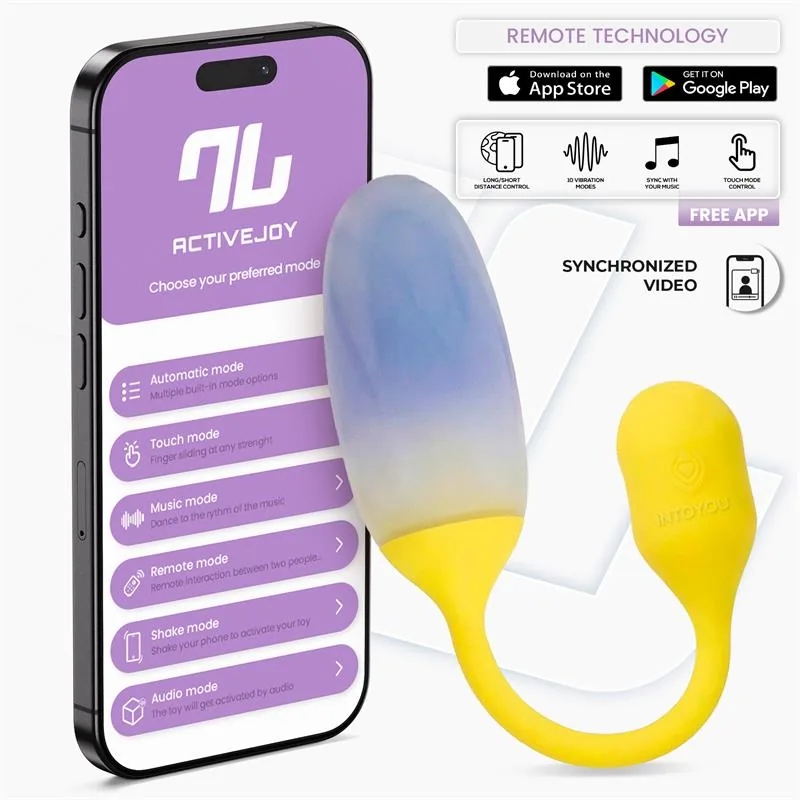Vibrador Ovo NexEgg em Silicone de Dupla Camada com Aplicação Amarelo/Roxo IntoYou