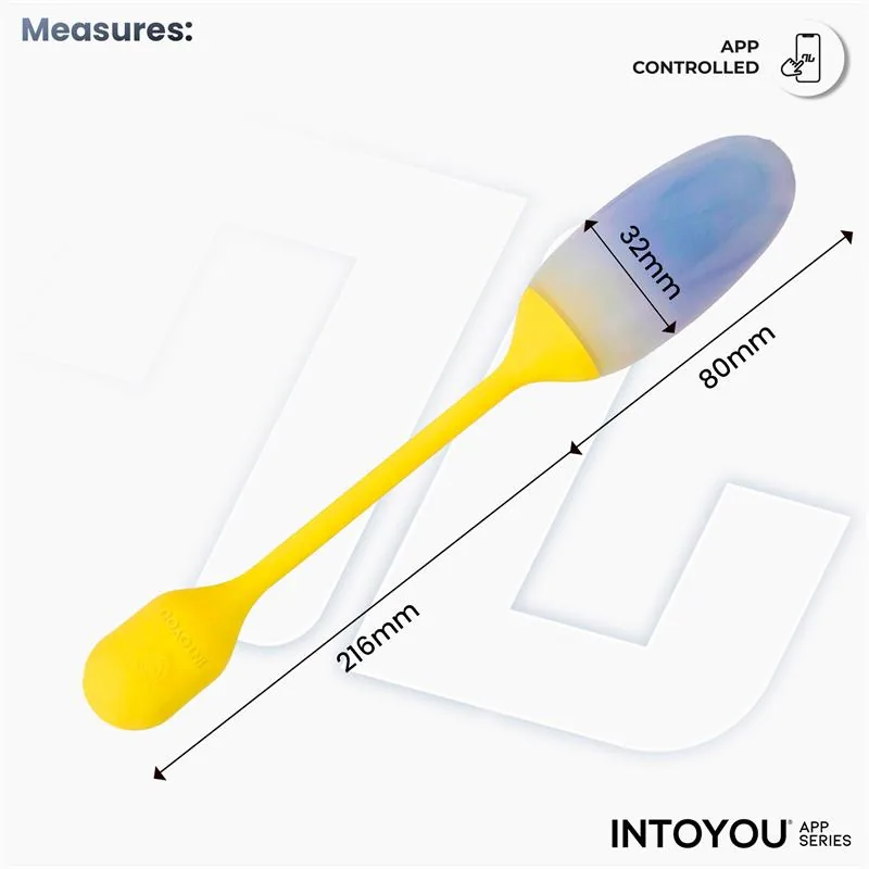 Vibrador Ovo NexEgg em Silicone de Dupla Camada com Aplicação Amarelo/Roxo IntoYou — vista 10 de 12