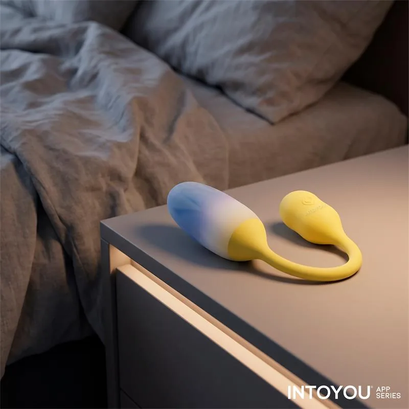 Vibrador Ovo NexEgg em Silicone de Dupla Camada com Aplicação Amarelo/Roxo IntoYou — vista 11 de 12