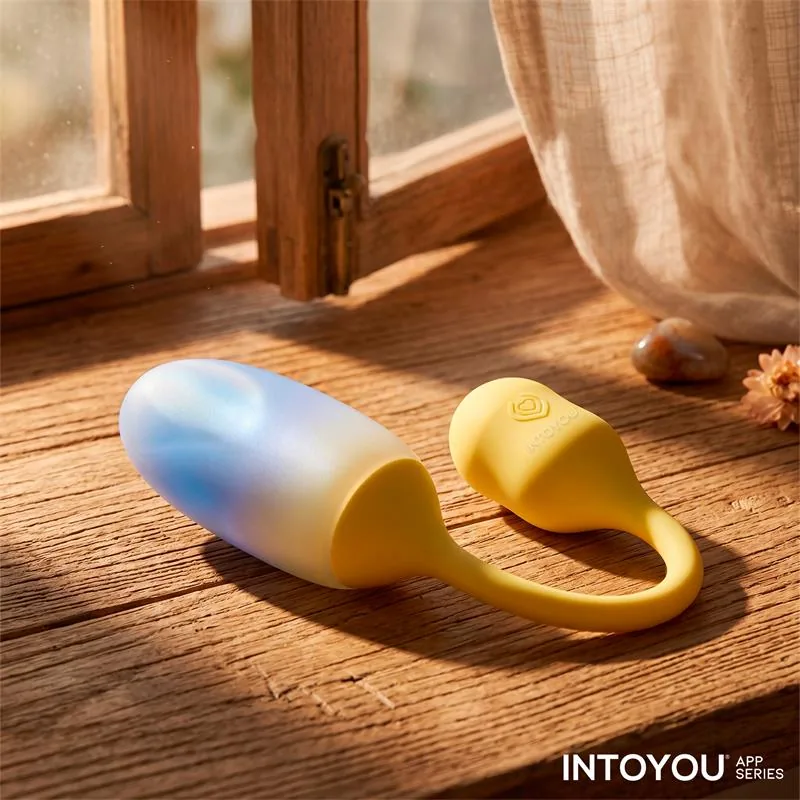 Vibrador Ovo NexEgg em Silicone de Dupla Camada com Aplicação Amarelo/Roxo IntoYou — vista 12 de 12