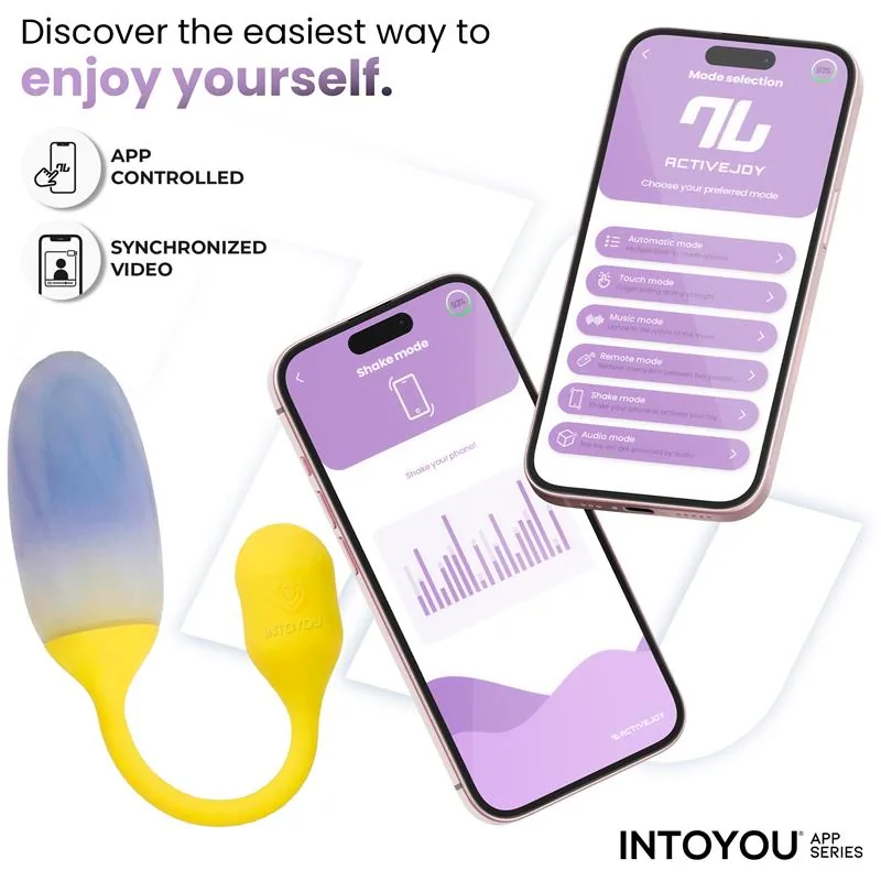 Vibrador Ovo NexEgg em Silicone de Dupla Camada com Aplicação Amarelo/Roxo IntoYou — vista 2 de 12
