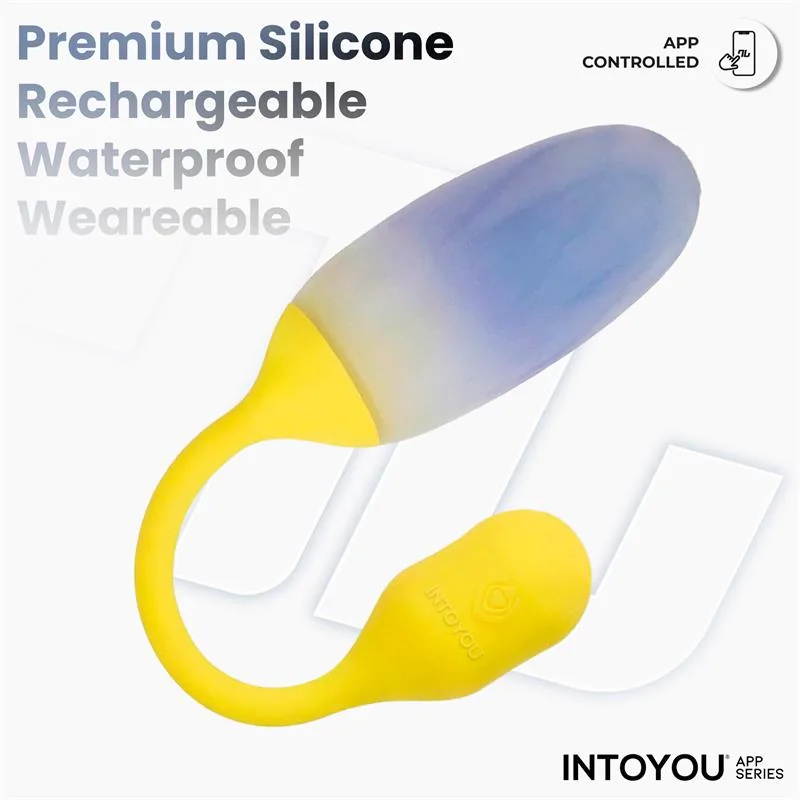 Vibrador Ovo NexEgg em Silicone de Dupla Camada com Aplicação Amarelo/Roxo IntoYou — vista 5 de 12