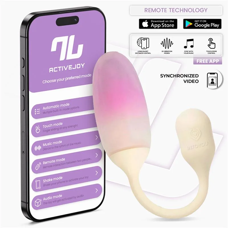Vibrador Ovo NexEgg em Silicone de Dupla Camada com Aplicação Bege/Rosa IntoYou
