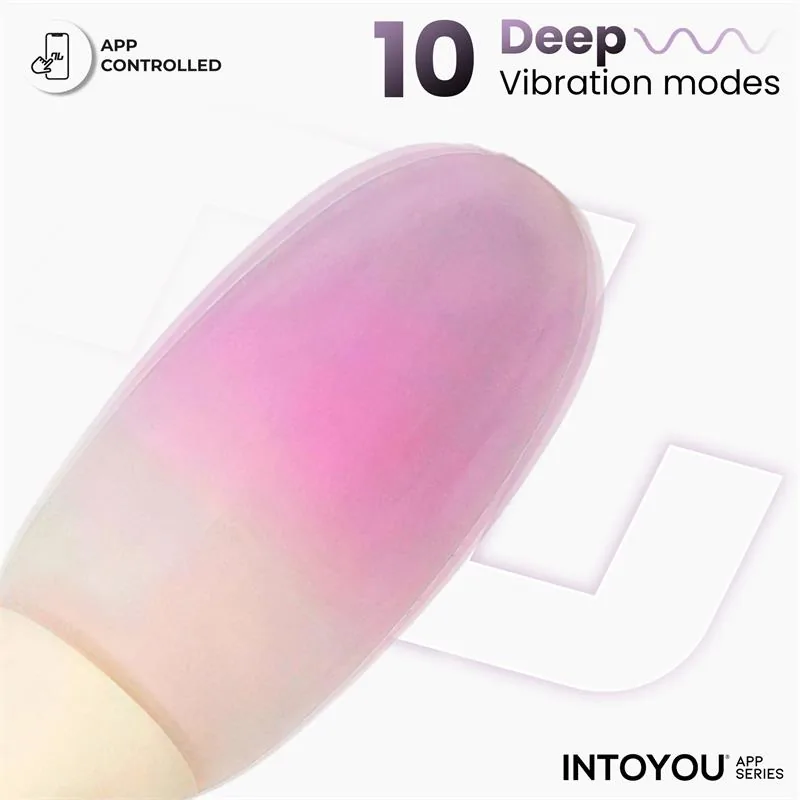 Vibrador Ovo NexEgg em Silicone de Dupla Camada com Aplicação Bege/Rosa IntoYou — vista 4 de 11