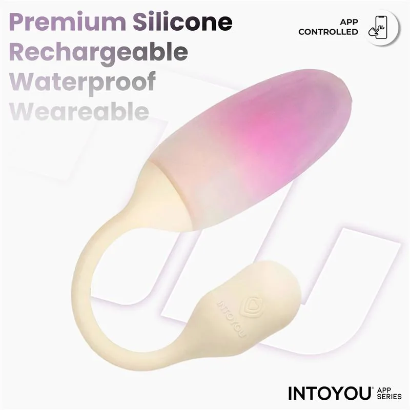 Vibrador Ovo NexEgg em Silicone de Dupla Camada com Aplicação Bege/Rosa IntoYou — vista 5 de 11