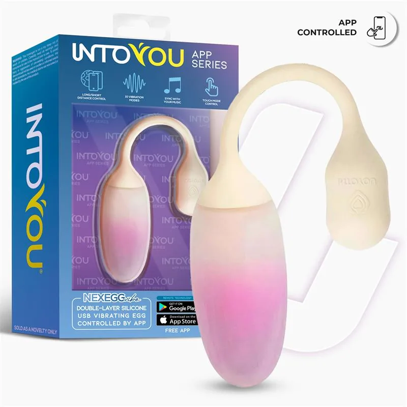 Vibrador Ovo NexEgg em Silicone de Dupla Camada com Aplicação Bege/Rosa IntoYou — vista 6 de 11