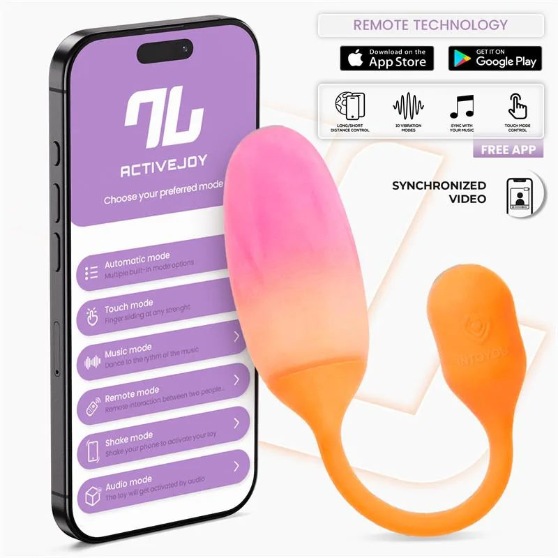 Vibrador Ovo NexEgg em Silicone de Dupla Camada com Aplicação Laranja/Rosa IntoYou
