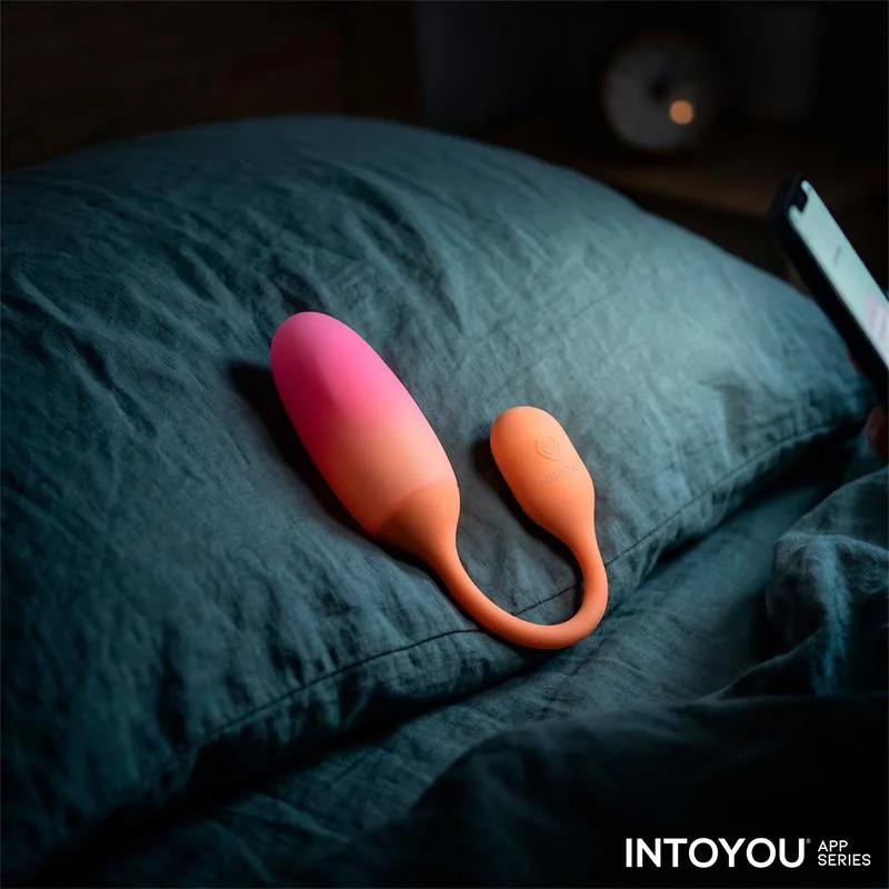 Vibrador Ovo NexEgg em Silicone de Dupla Camada com Aplicação Laranja/Rosa IntoYou — vista 10 de 12