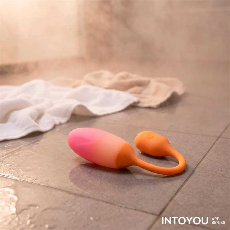 Vibrador Ovo NexEgg em Silicone de Dupla Camada com Aplicação Laranja/Rosa IntoYou — vista 11 de 12