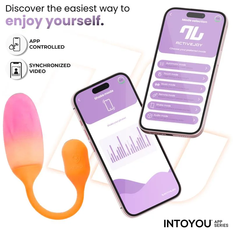 Vibrador Ovo NexEgg em Silicone de Dupla Camada com Aplicação Laranja/Rosa IntoYou — vista 2 de 12