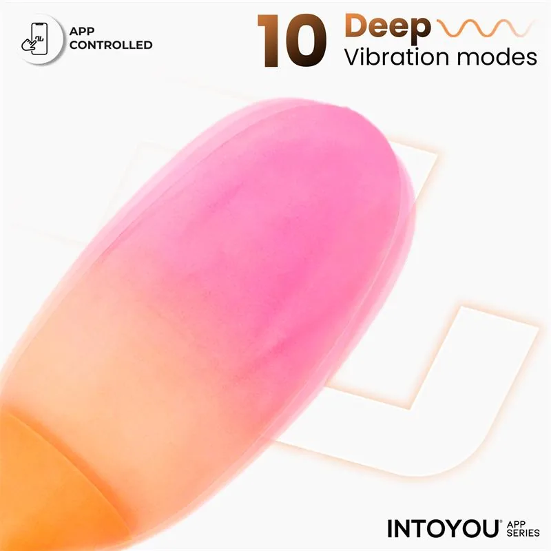 Vibrador Ovo NexEgg em Silicone de Dupla Camada com Aplicação Laranja/Rosa IntoYou — vista 3 de 12