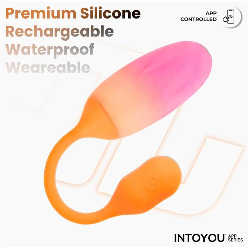 Vibrador Ovo NexEgg em Silicone de Dupla Camada com Aplicação Laranja/Rosa IntoYou — vista 5 de 12
