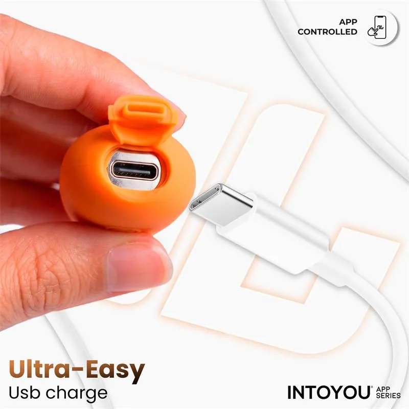 Vibrador Ovo NexEgg em Silicone de Dupla Camada com Aplicação Laranja/Rosa IntoYou — vista 7 de 12