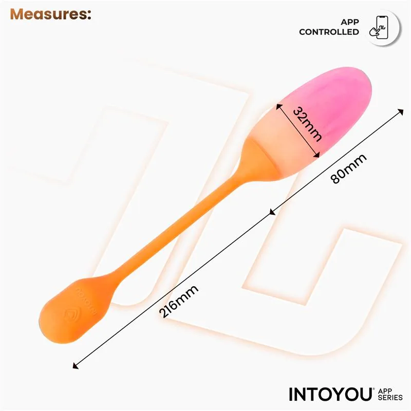 Vibrador Ovo NexEgg em Silicone de Dupla Camada com Aplicação Laranja/Rosa IntoYou — vista 9 de 12