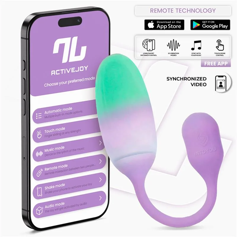 Vibrador Ovo NexEgg em Silicone de Dupla Camada com Aplicação Lilás/Pistácio IntoYou