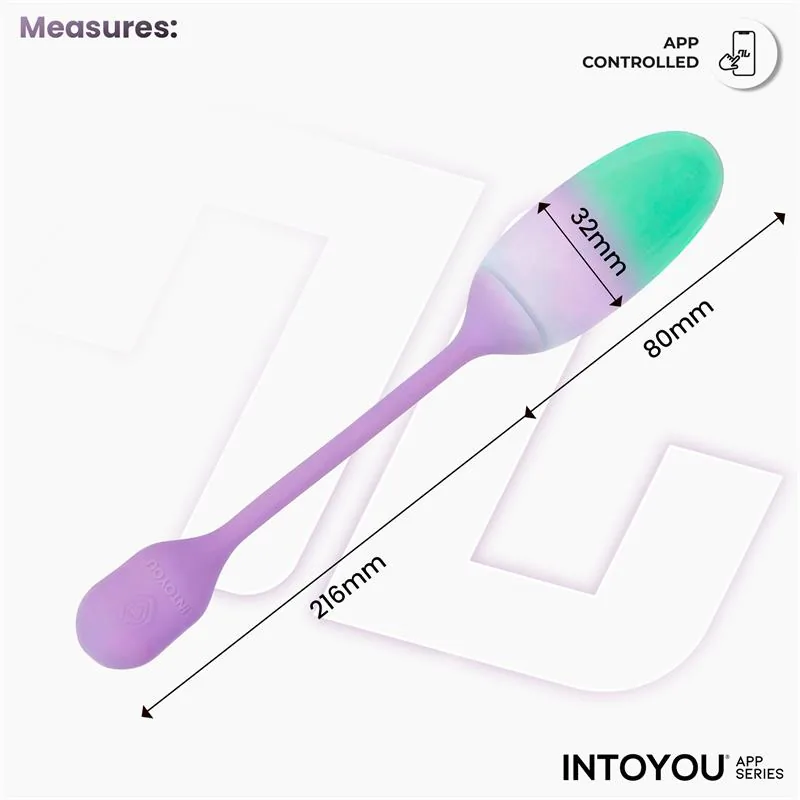 Vibrador Ovo NexEgg em Silicone de Dupla Camada com Aplicação Lilás/Pistácio IntoYou — vista 10 de 12