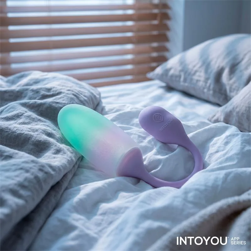 Vibrador Ovo NexEgg em Silicone de Dupla Camada com Aplicação Lilás/Pistácio IntoYou — vista 12 de 12
